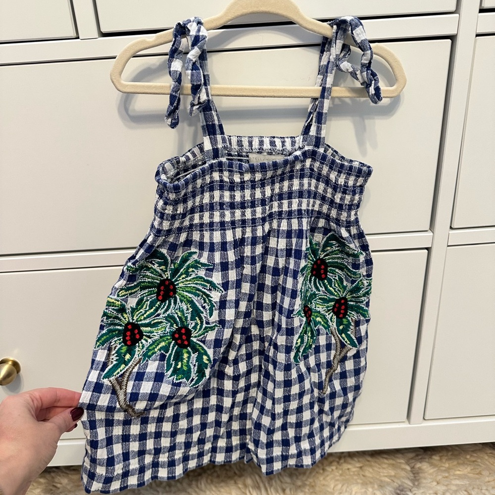 Stella McCartney Kids Blue and White Gingham Dress
